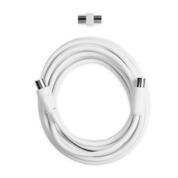 Cable coaxial de antena Ekon ECAN50MFW 5 m 9,5 mm 75 ohmios Blanco