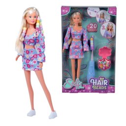 Muñeca Simba Steffi Love Hair Beads 29 cm con Varita de Abalorios y 22 Piezas