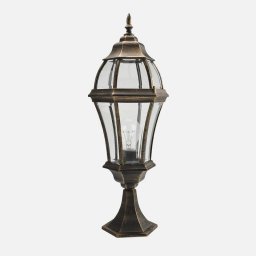 Aplique de exterior FABRILAMP Becrux IP44 Negro Oro E27