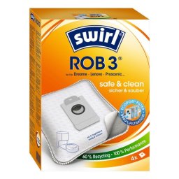 Bolsa de polvo Swirl ROB 3 EcoPor Robot Aspirador 4 piezas