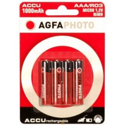 Pila AAA AgfaPhoto NiMH recargable 1000 mAh x 4 unidades