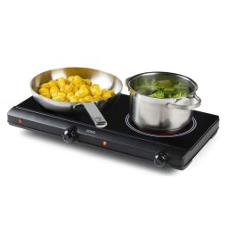 Placa de Cocina Domo DO339KP Cerámica 2 Zonas 2500 W Encimera