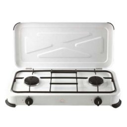 Placa de cocina de gas DCG Eltronic EKP2422 Blanco 2 zonas Encimera