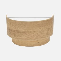 Aplíque Pared Fabrilamp SMILE Madera Clara Metal Textil Portalámparas E27 17x30x15 cm