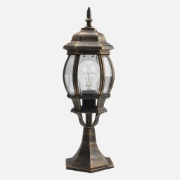 Sobre muro Fabrilamp Caelum Negro/Oro IP44 Aluminio y cristal