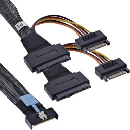 Cable InLine MCIO x8 a 2x SFF-8639 U.2 para SSD NVMe PCIe 5.0
