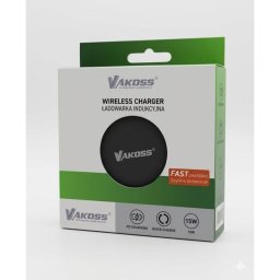 Cargador Inalámbrico Magnético Vakoss 15 W Qi Negro