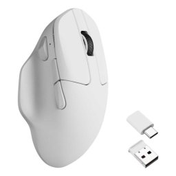 Ratón Keychron M7-A24 inalámbrico, Bluetooth y USB-C 30000 DPI blanco