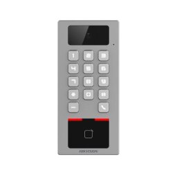 Lector de control de acceso Hikvision DS-K1T502DBWX-C WiFi, QR y PIN