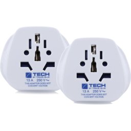 Travel Blue Pack 2 Adaptadores Corriente Entrada Mundial a Clavija Europea