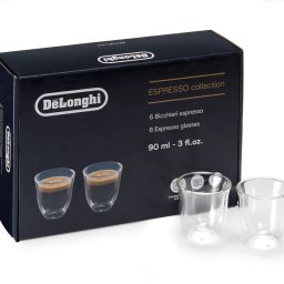 De'Longhi La colección espresso, 90 ml, juego de 6 vasos de doble pared DLSC300
