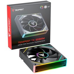 Tempest Fan TX 120mm ARGB PWM Ventilador Suplementario Negro