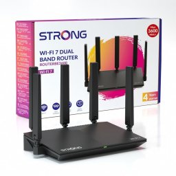 Router Strong ROUTERBE3600 WiFi 7 Mesh 3600Mbps Doble Banda 2.5G Ethernet 5 Antenas