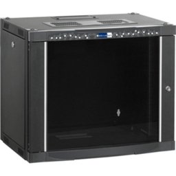Bastidor de pared Ekivalan 12U 600 x 450 x 646 mm 60 kg Bloqueo de teclado Negro