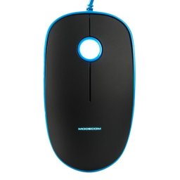 Ratón MODECOM MC-M111 USB tipo A 1600 DPI negro y azul