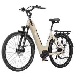 Bicicleta Eléctrica TTGO C7SE 250 W 25 km/h Batería 36 V 18 Ah 28" Sahara Beige