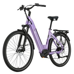 Bicicleta Eléctrica TTGO C7SE Motor Central Bafang 250W Batería 36V 18Ah 28" Morada