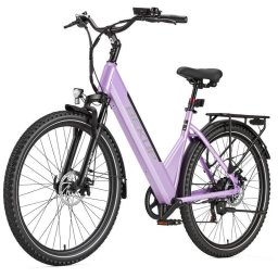 Bicicleta Eléctrica Bekup V28 250 W 36 V 14,5 Ah Frenos de Disco 26" Negro Lila