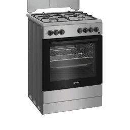 Cocina Indesit I6G3PMS Gas 4 Quemadores Horno Eléctrico 73 L Plata