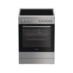 Cocina Indesit I6V5PMS 4 Zonas Cerámicas Horno 66 L Convección Plateada