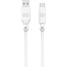 Just Green Cable Ecológico USB-C a USB-A Macho/Macho 1.2m Blanco