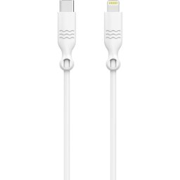 Just Green Cable Ecológico Lightning a USB-C Macho/Macho 2m Blanco