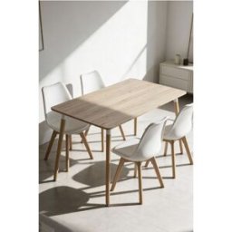 RegalosMiguel Mesa Tower Rectangular 120 x 80 cm - Madera Natural