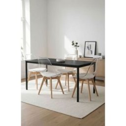 RegalosMiguel Mesa Rectangular Dino 100x60 cm - Negro