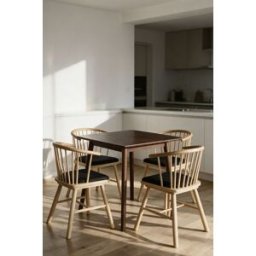 RegalosMiguel Mesa Kadro Cuadrada 70 cm Madera - Madera oscura