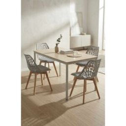 RegalosMiguel Mesa Comedor Dino 140x75 cm - Madera Natural