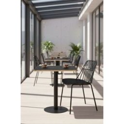 RegalosMiguel Mesa Firro Cuadrada 70 cm Negra - Negro