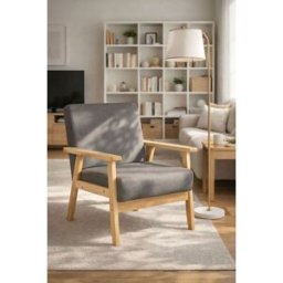 RegalosMiguel Sillón Domo Tela - Gris claro