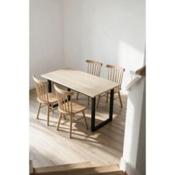RegalosMiguel Mesa Olyon 140x70 cm Black Tablero Madera