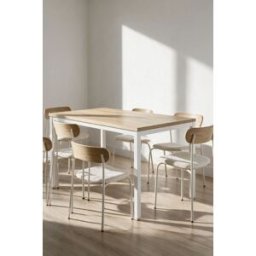 RegalosMiguel Mesa Friso Rectangular 120x60 cm Clara - Blanco