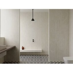 Unique Lámina de piedra - Efecto travertino - Pack de 5,76 m² - Conjunto de 8 piezas - An. 60 x Alt. 120 cm - Beige - SAMOVA