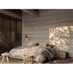 Unique Lámina de piedra - Efecto arenado - Pack de 5,76 m² - Conjunto de 8 piezas - An. 59 x Alt. 120 cm - Gris - SAMOVA