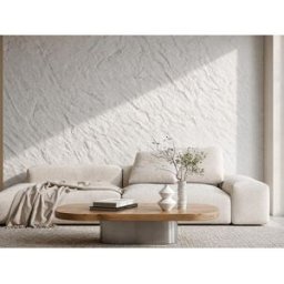 Unique Lámina de piedra - Efecto piedra natural - Pack de 5,76 m² - Conjunto de 8 piezas - An. 60 x Alt. 120 cm - Blanco marfil - SAMOVA