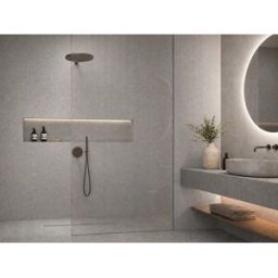 Unique Lámina de piedra - Efecto estriado - Pack de 5,76 m² - Conjunto de 8 piezas - An. 60 x Alt. 120 cm - Blanco marfil - SAMOVA