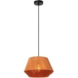 Lucide Lámpara colgante de algodón 1xe27, terracota