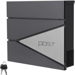 ML-Design Buzón correo exterior acero antracita plata compartimento