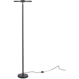 Maisons du Monde Lámpara de pie LED de acero negro de 162 cm