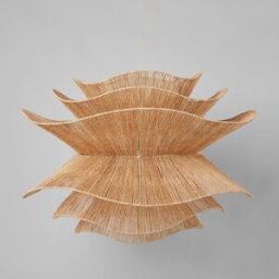 Maisons du Monde Pantalla para lámpara de techo de yute de 4 niveles Ø90 cm