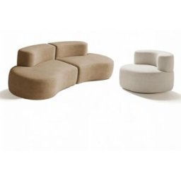 Coco Living Pack lounge sofá y sillón - arena y blanco