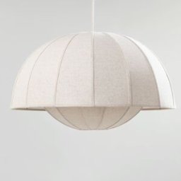 Maisons du Monde Lámpara de techo de poliéster reciclado crema Ø65 cm
