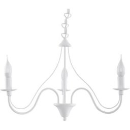 Sollux Lighting Lámpara de araña blanco acero alt. 80 cm