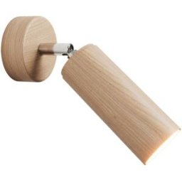 Creative Fermaluce wood con foco orientable de madera y pantalla tub-e14