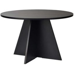 Habitat & Jardin Mesa de comedor negro 120 x 120 x 75 cm