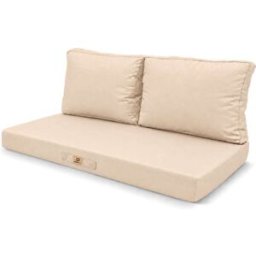 Deco Arts Cojines para sofá de jardín desenfundables 100x50cm beige