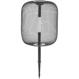 Lucande Lámpara solar exterior de metal negro