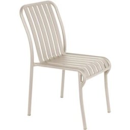 Oviala Silla de jardín de aluminio de diseño topo
